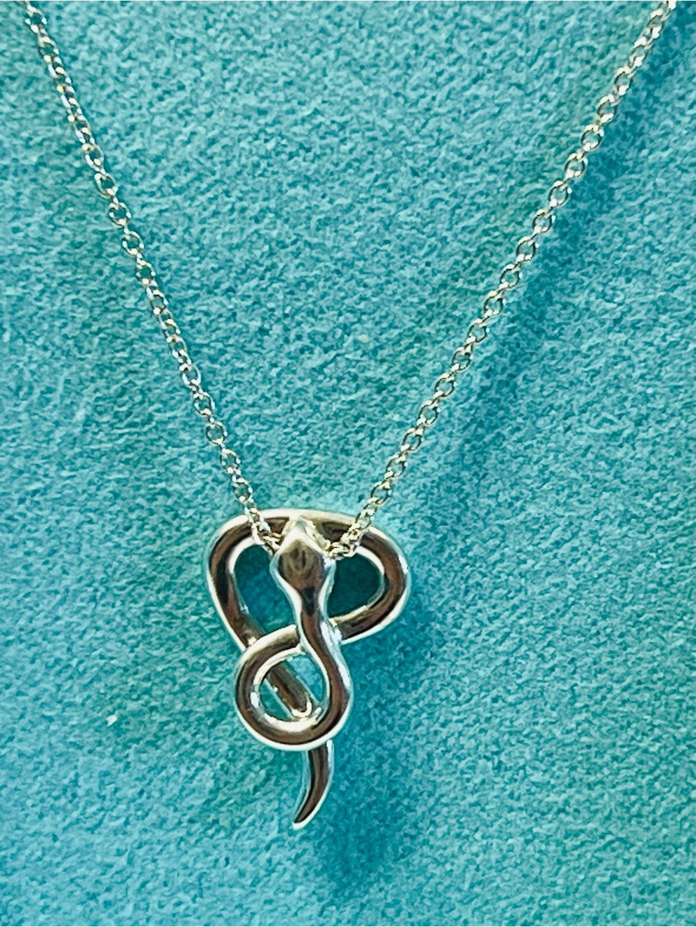 Vintage Tiffany & Co. Elsa Peretti Chinese Zodiac Snake Sterling Silver Necklace